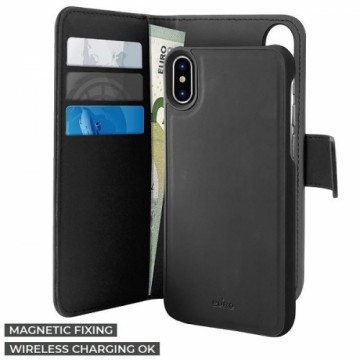 Puro Wallet Detachable iPhone Xr 2w1 czarne|black IPCX61BOOKC3BLK