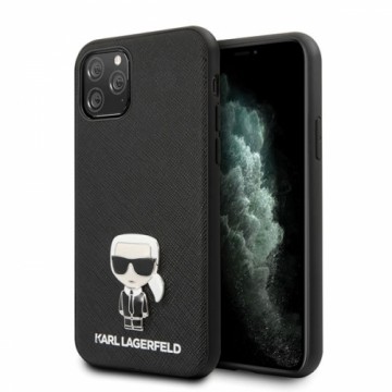 Karl Lagerfeld KLHCN65IKFBMBK iPhone 11 Pro Max hardcase czarny|black Saffiano Ikonik Metal