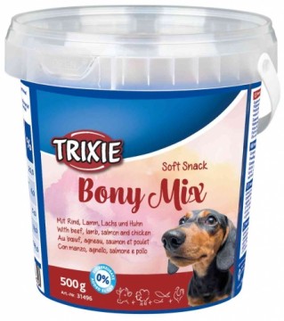 Treats for dogs : Trixie Soft Snack Bony Mix 500g