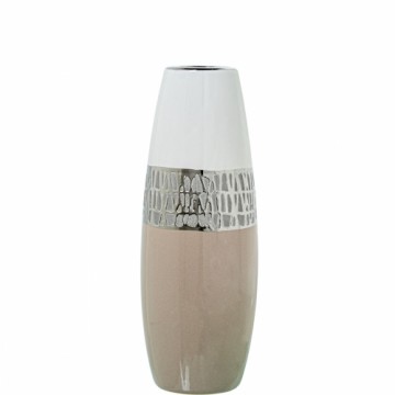 Vase Alexandra House Living White Silver Ceramic 12 x 30 cm