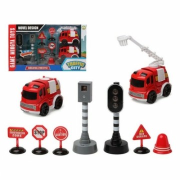 Bigbuy Fun Ugunsdzēsēju Mašīna Traffic City 112840 (9 pcs)