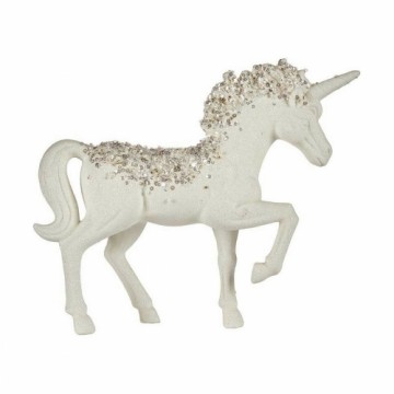 Decorative Figure Unicorn 9,5 x 31 x 40 cm White Plastic