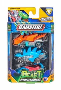 TEAMSTERZ Beast Machine automašīnu 3-paka, 7,5 cm