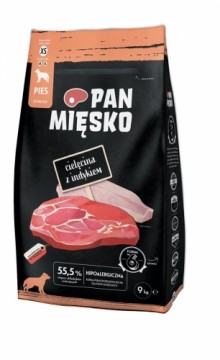 PAN MIĘSKO Veal with turkey XS - dry dog food - 9kg