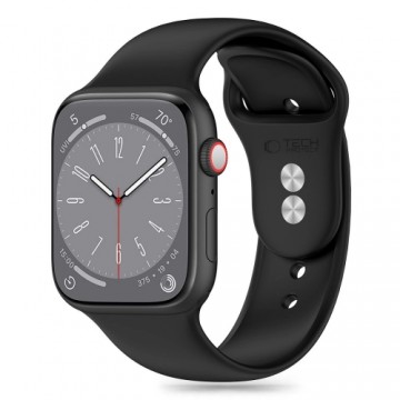 Tech-Protect Silicone Strap for Apple Watch 4 | 5 | 6 | 7 | 8 | 9 | SE | Ultra 1 | 2 (42 | 44 | 45 | 49 mm) - Black