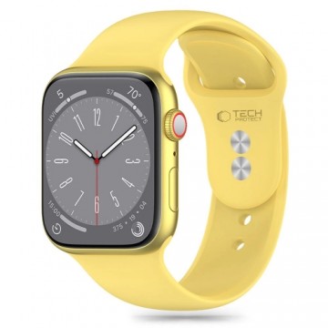 Tech-Protect Silicone Strap for Apple Watch 4 | 5 | 6 | 7 | 8 | 9 | SE (38 | 40 | 41 mm) - Yellow