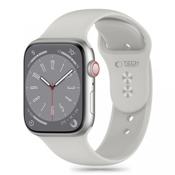 Tech-Protect Silicone Strap for Apple Watch 4 | 5 | 6 | 7 | 8 | 9 | SE | Ultra 1 | 2 (42 | 44 | 45 | 49 mm) - Light Gray