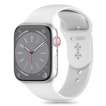 Tech-Protect Silicone Strap for Apple Watch 4 | 5 | 6 | 7 | 8 | 9 | SE | Ultra 1 | 2 (42 | 44 | 45 | 49 mm) - White