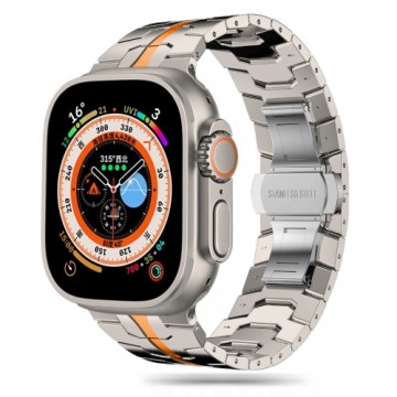 Tech-Protect Stainless Line Bracelet for Apple Watch 4 | 5 | 6 | 7 | 8 | 9 | SE | Ultra 1 | 2 (42|44|45|49 mm) - Titanium Orange