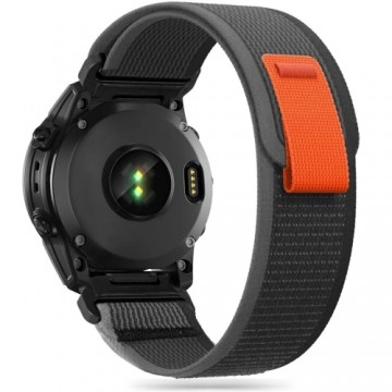 Tech-Protect Nylon Strap for Garmin Fenix ââ3 | 5X | 3HR | 5X Plus | 6X | 6X Pro | 7X - Black & Orange