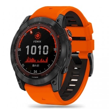 Tech-Protect IconBand Pro Strap for Garmin Fenix ââ3 | 5X | 3HR | 5X Plus | 6X | 6X Pro | 7X - Orange & Black