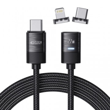 Tech-Protect UltraBoost magnetic 2in1 cable USB-C - Lightning | USB-C PD 27W 3A 2m - black