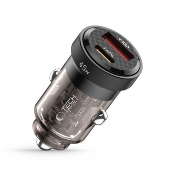 Tech-Protect CC45W car charger USB-C PD 45W | USB-A QC 3.0 - black