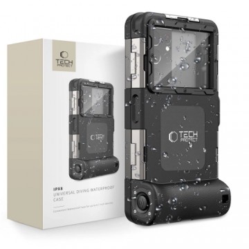 Tech-Protect Waterproof Case waterproof IPX8 for smartphones 4.7-6.7" - black