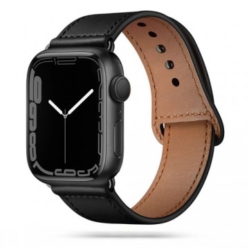 Tech-Protect LeatherFit Strap for Apple Watch 4 | 5 | 6 | 7 | 8 | 9 | SE | Ultra 1 | 2 (42|44|45|49 mm) - Black