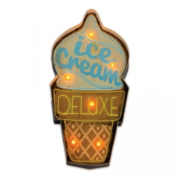 RETRO Metal Sign LED Ice Cream Forever Light