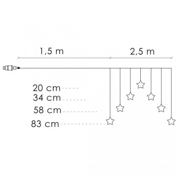 Springos aizkaru zvaigznes 70  gaismas diodes CL4139