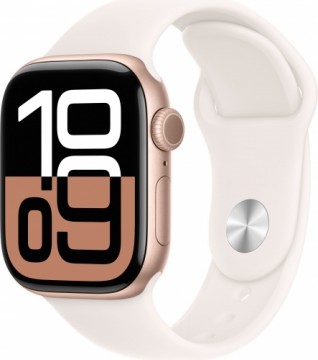 Apple Watch 10 GPS 42mm Sport Band, rose gold/light blush (MWWJ3ET/A)