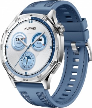 Huawei Watch GT 5 46mm, stainless steel/blue