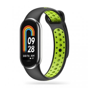 Tech-Protect SoftBand strap for Xiaomi Smart Band 8 | 8 NFC - black and green