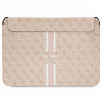 Guess 4G Printed Stripes cover for a 16&quot; laptop - pink