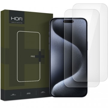 HOFI GLASS PRO+ 2-PACK IPHONE 16 PRO MAX CAURSPĪDĪGS RŪDĪTS STIKLS