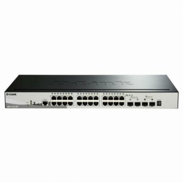 Коммутатор кабинета D-Link DGS-1510-28P 28 Puertos RJ45 92 Gbit/s SFP Синий Чёрный