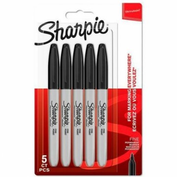 Постоянный маркер Sharpie Чёрный 5 штук