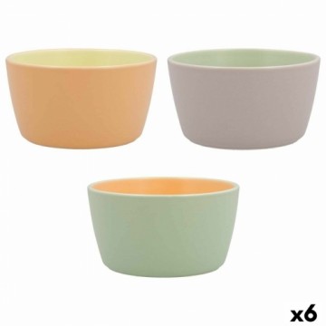 Bowl Quid Vitamina Bicoloured Ceramic 12,5 x 12,5 x 6,7 cm (6 Units)