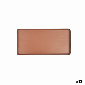 Snack tray Bidasoa Gio Brown Plastic 24 x 11,5 cm (12 Units)