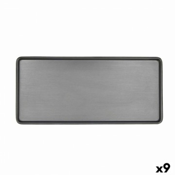 Pasniegšanas Plate Bidasoa Gio Pelēks Plastmasa 31,5 x 14,5 cm (9 gb.)