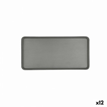 Uzkodu paplāte Bidasoa Gio Melns Plastmasa 24 x 11,5 cm (12 gb.)