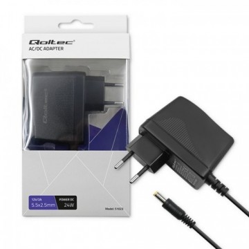 Qoltec 51023 power adapter/inverter Indoor 24 W Black