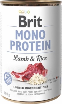 BRIT Mono Protein jagnięcina i brązowy ryż - mokra karma dla psa - 400 g