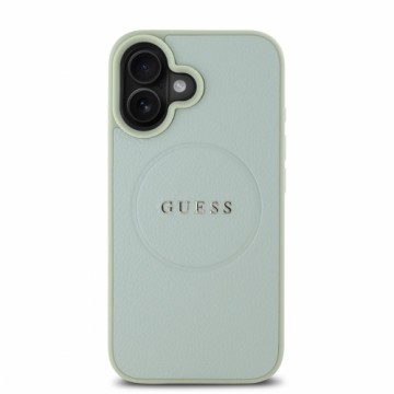 Guess PU Grained Classic Logo MagSafe Case for iPhone 16 Green