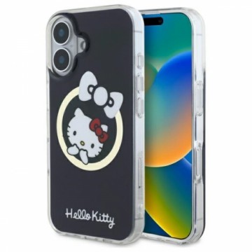 Hello Kitty HKHMP16SHFLBK iPhone 16 6,1" czarny|black hardcase IML Fun bow Magsafe