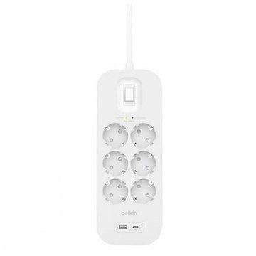 Power Socket - 6 Sockets with Switch Belkin Connect SRB002VF2M White