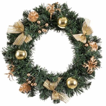 Advent wreathe Gold Green PVC Pineapples 40 x 40 x 7 cm