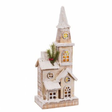 Bigbuy Home Аксессуары для Рождественского вертепа Натуральный церковь 18 x 12 x 46 cm