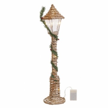 Bigbuy Home Ielas lampa Zelts Zaļš Bronza Metāls Dabīgā Šķiedra 20 x 20 x 90 cm