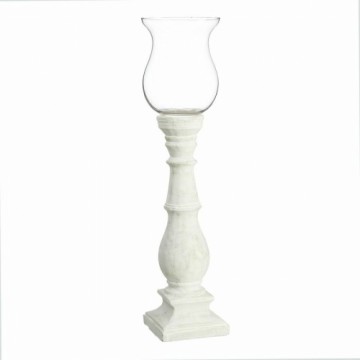 Bigbuy Home Подсвечник Белый Стеклянный Цемент 20,5 x 20,5 x 80 cm