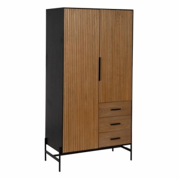 Bigbuy Home Устройство ORLEANS Чёрный Натуральный Железо Деревянный MDF 104 x 53 x 203 cm