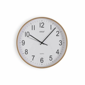 Wall Clock Versa Plastic Quartz MDF Wood 4 x 30 x 30 cm