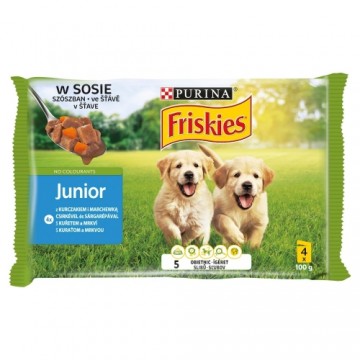 Purina Nestle PURINA Friskies Junior with chicken and carrot - wet dog food - 4 x 100g