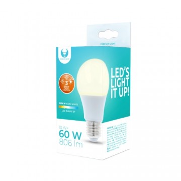 LED Bulb E27 A60 10W 230V 3000K 806lm 3steps dimming Forever Light