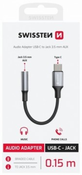 Swissten USB-C нa 3.5 mm Аудио Адаптер 15cm