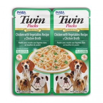 INABA Dog Twin Chicken with Vegetables in Broth – dog treat – 2x40g