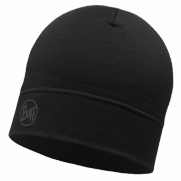 BUFF Czapka MERINO LIGHTWEIGHT BEANIE SOLID BLACK onesize Standard