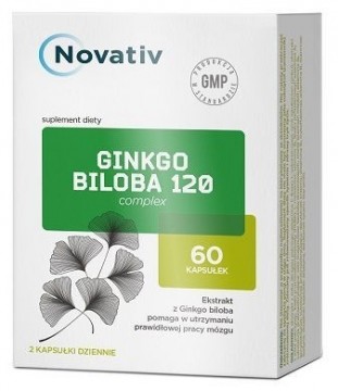 Medicinae Novativ Ginkgo Biloba 120 Complex 60 kapsułek