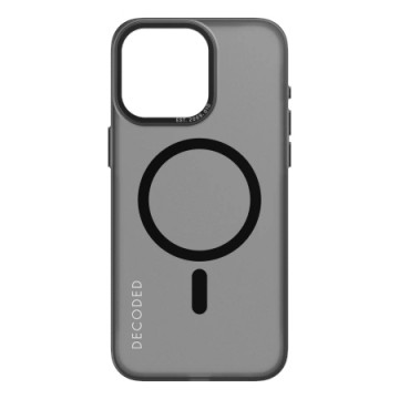 Decoded Transparent Grip Case with MagSafe for iPhone 15 Pro - gray and black